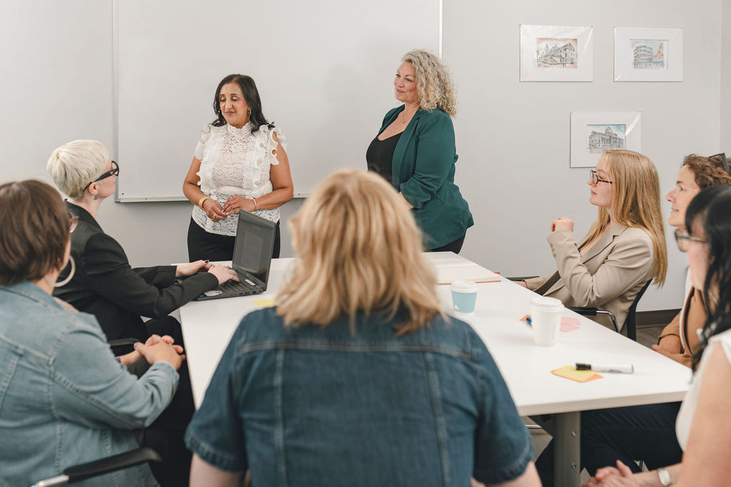 Untapped team image shows staff facilitating a discussion
